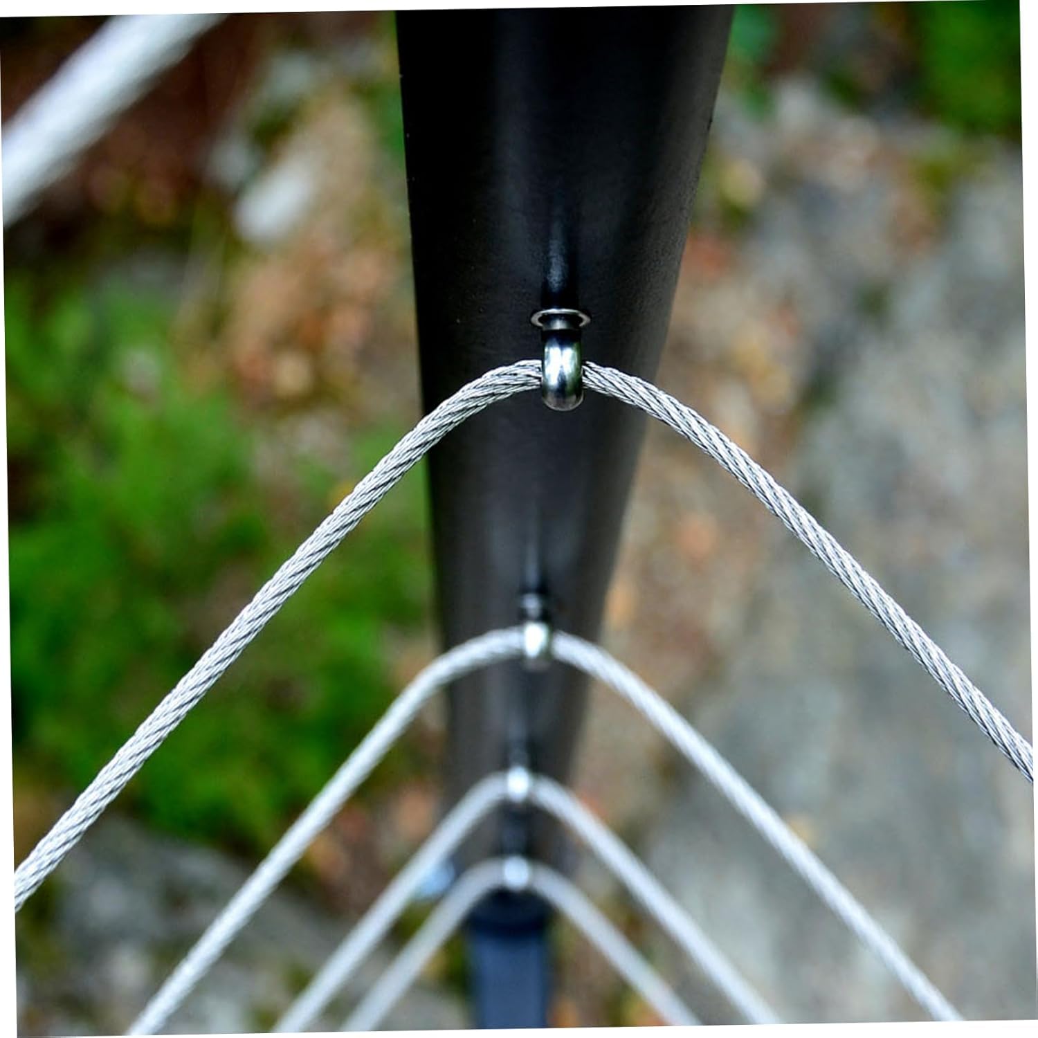 PRETYZOOM 1roll Stainless Steel Wire Rope Material Sleeves for Hanging Crafts Clothesline and Garden Fencing