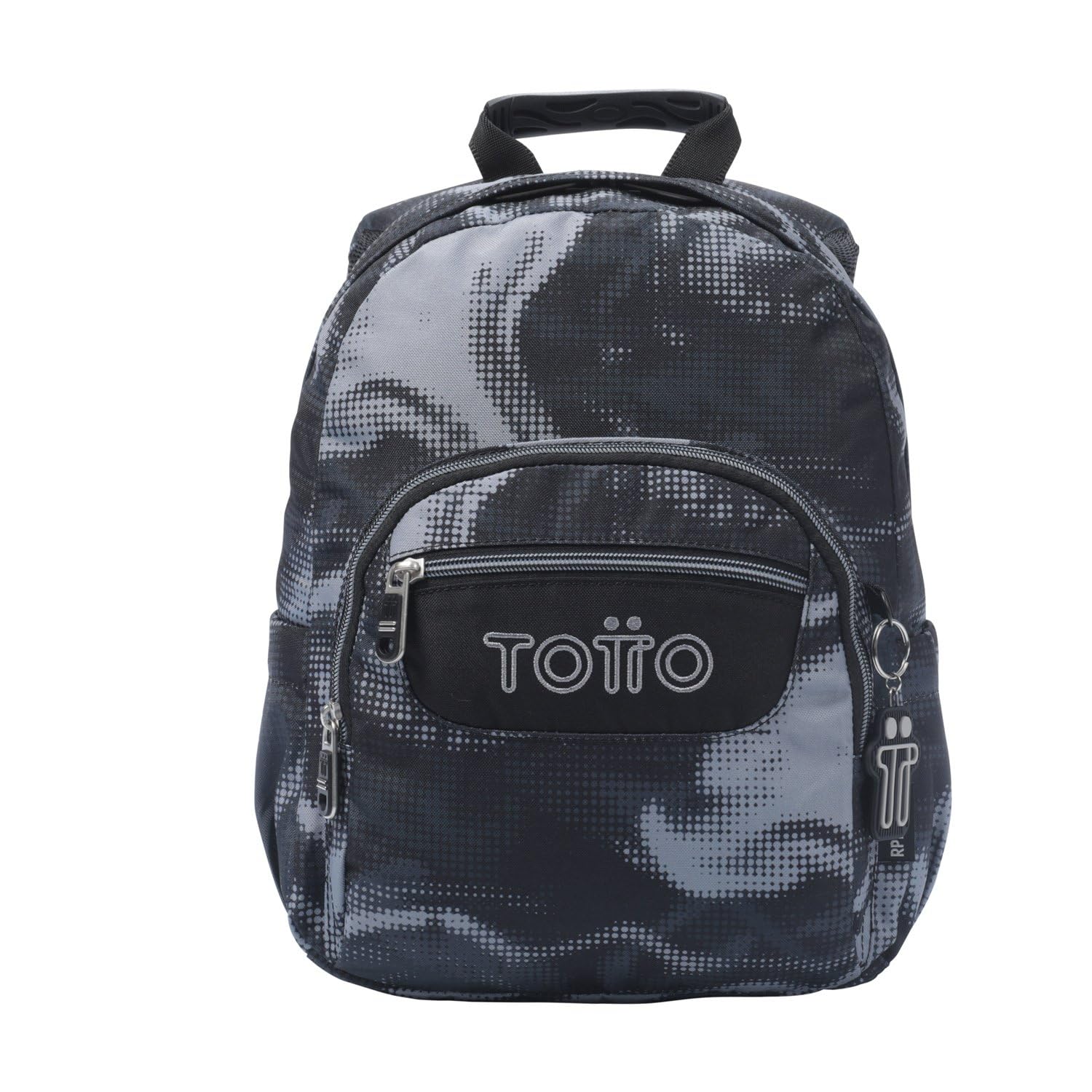 TOTTO - Mochila Escolar, Modelo Tempera, Capacidad 12 L, 3 Bolsillos, Bolsillo Tablet 10", Bolsillo Botella, Espaldar Ergonómico con Flujo de Aire, Cómodas Correas en S, Estampado Bluc