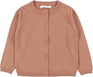 Girls Cardigans Long Sleeve Crewneck Cardigan Solid Knit Button Sweater Cardigan for Baby Girls