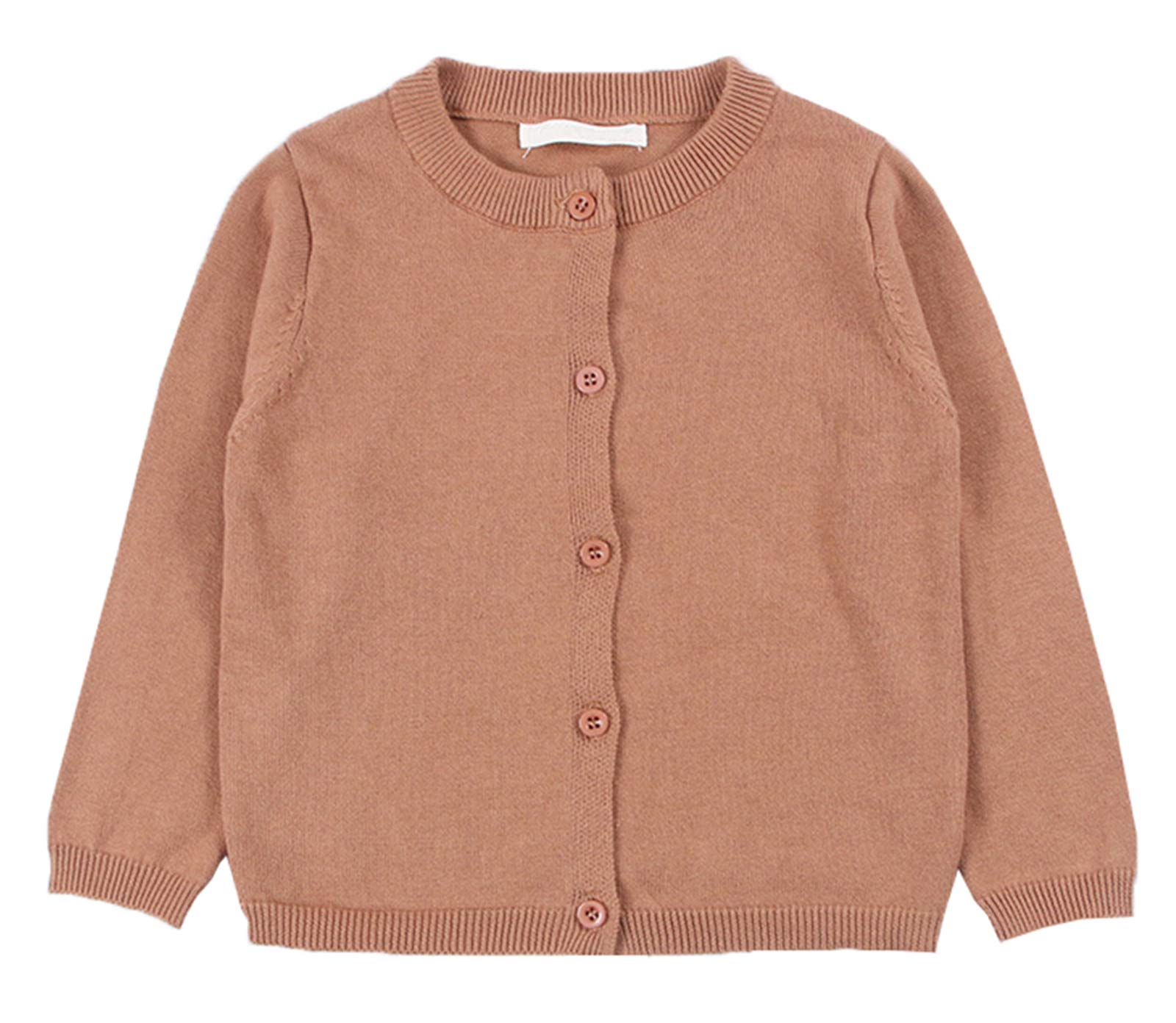 GSVIBK Baby Girls Boys Cotton Cardigan Long Sleeve Kid Button Sweater Girl Crew Neck Cardigans Uniform Sweater