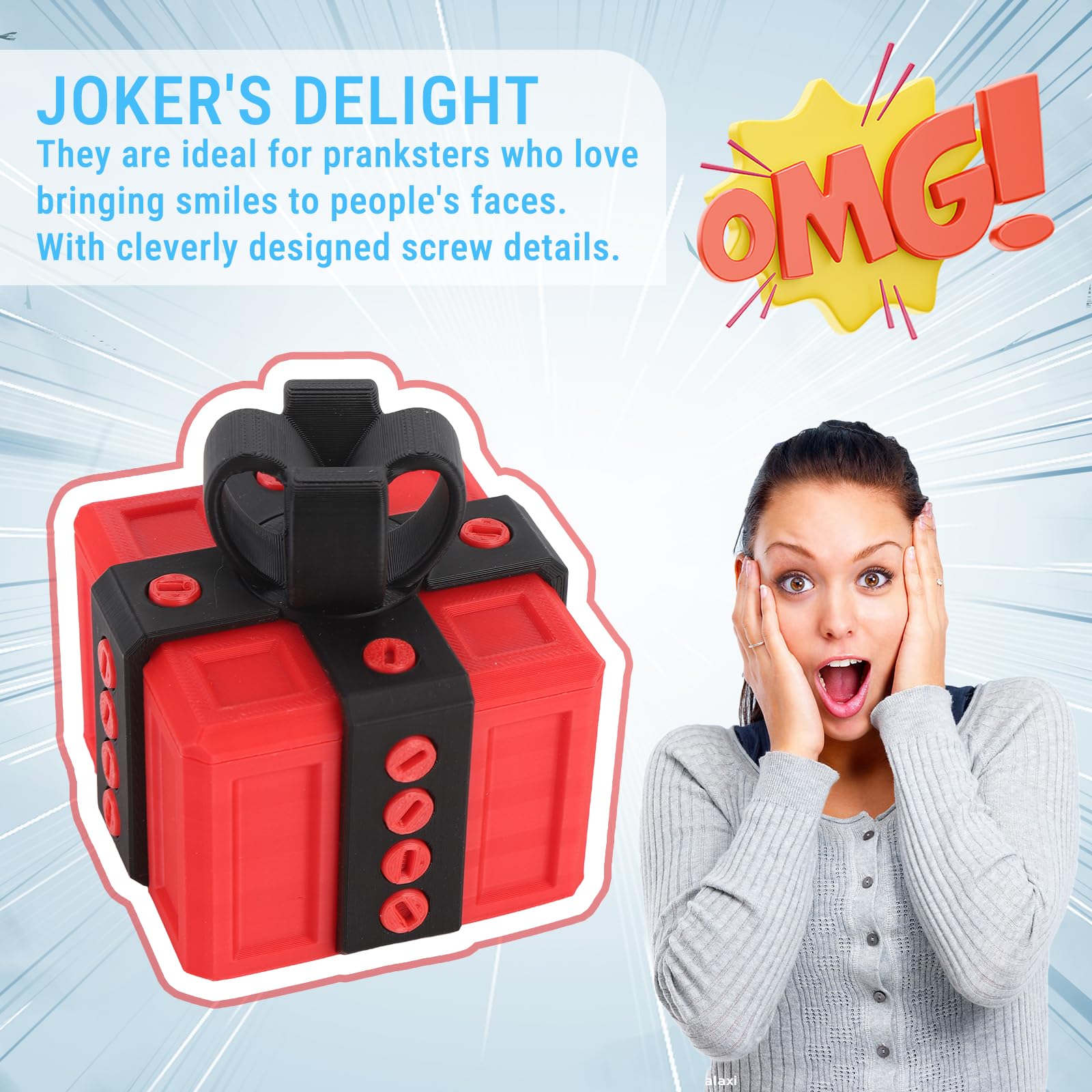 Annoying Gift Box Prank Stuff, 3D Printed Annoying Present Box