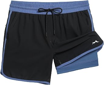 maamgic Workout Running Shorts for Men Retro 5 Inch Gym Shorts with Liner