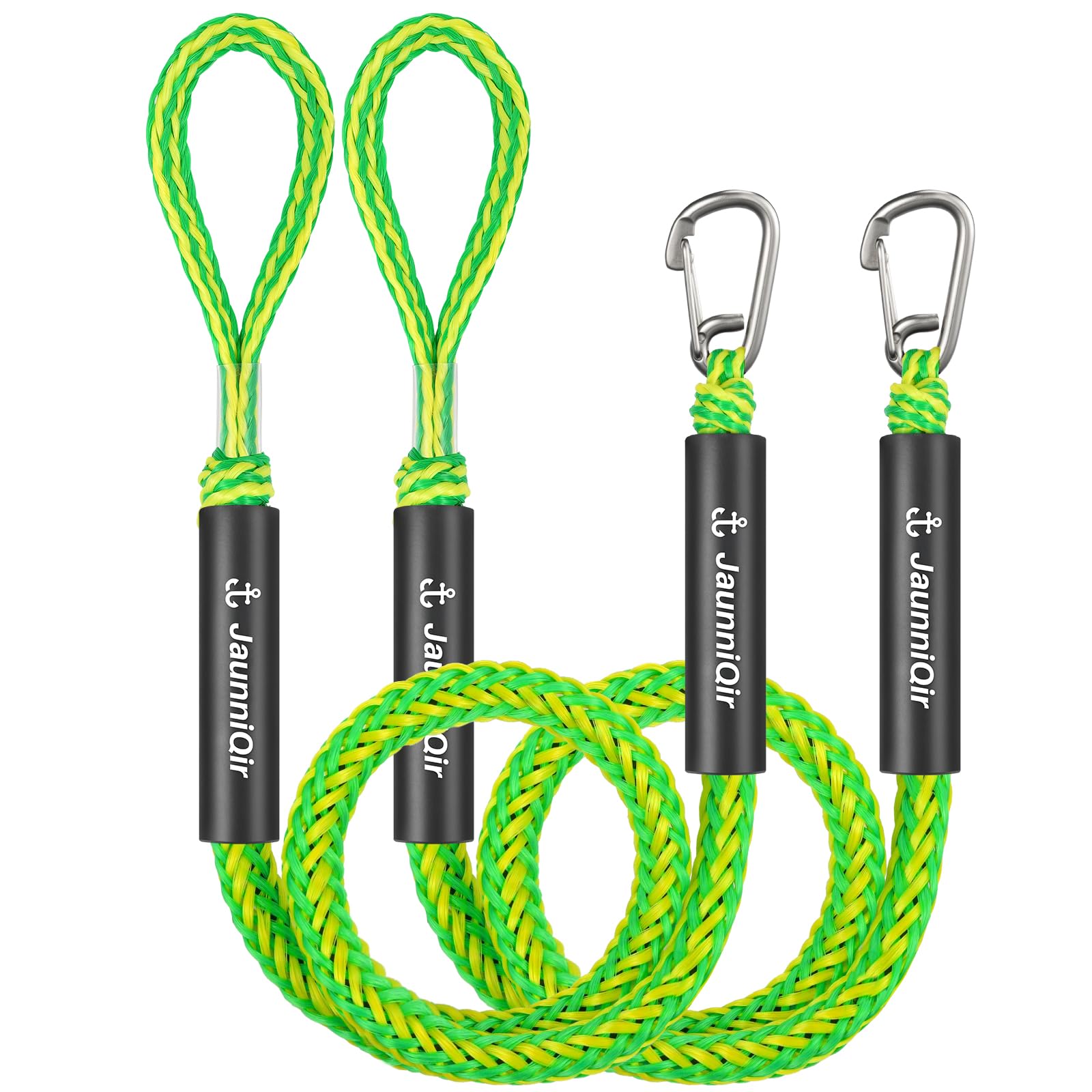 Bungee Boat Dock Line 122 cm acciaio inox 316 2 pezzi verde per barche PWC kayak SeaDoo Jetski