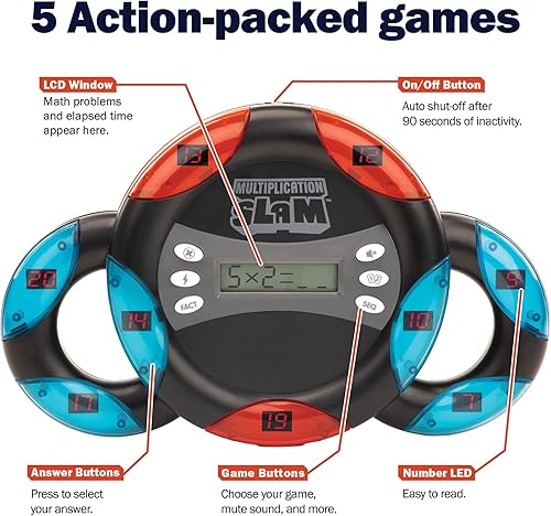 Miniatura 6 de Educational Insights Multiplication Slam - Juegos interactivos de matemáticas, juego de división y multiplicación para estudiantes de 3er grado,