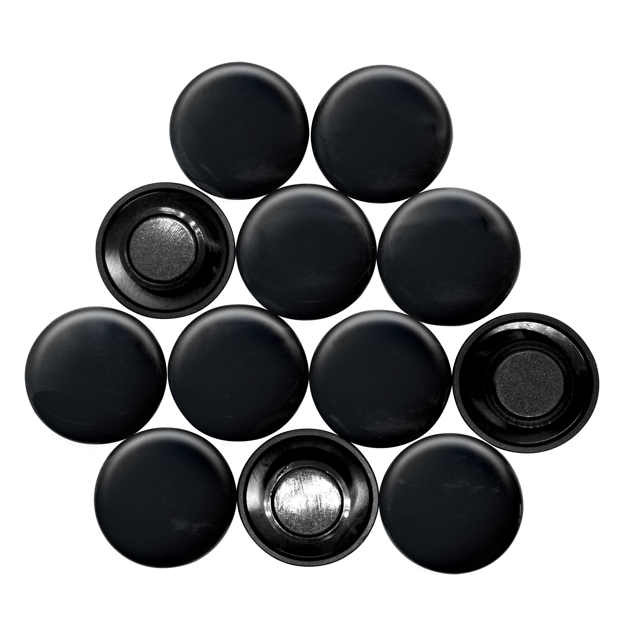 Large Black Planning Office Magnets for Fridge, Whiteboard, Noticeboard, Filing Cabinet - 40mm dia x 8mm high - Pack of 240 — image 1