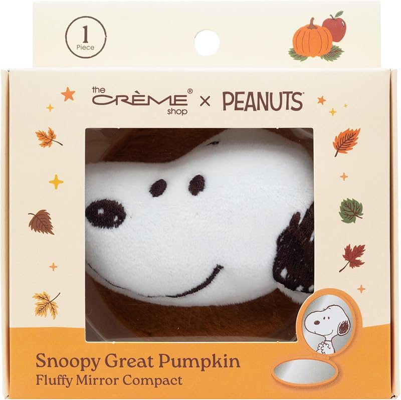 Espelho compacto The Crème Shop x Peanuts Snoopy com acabamento felpudo