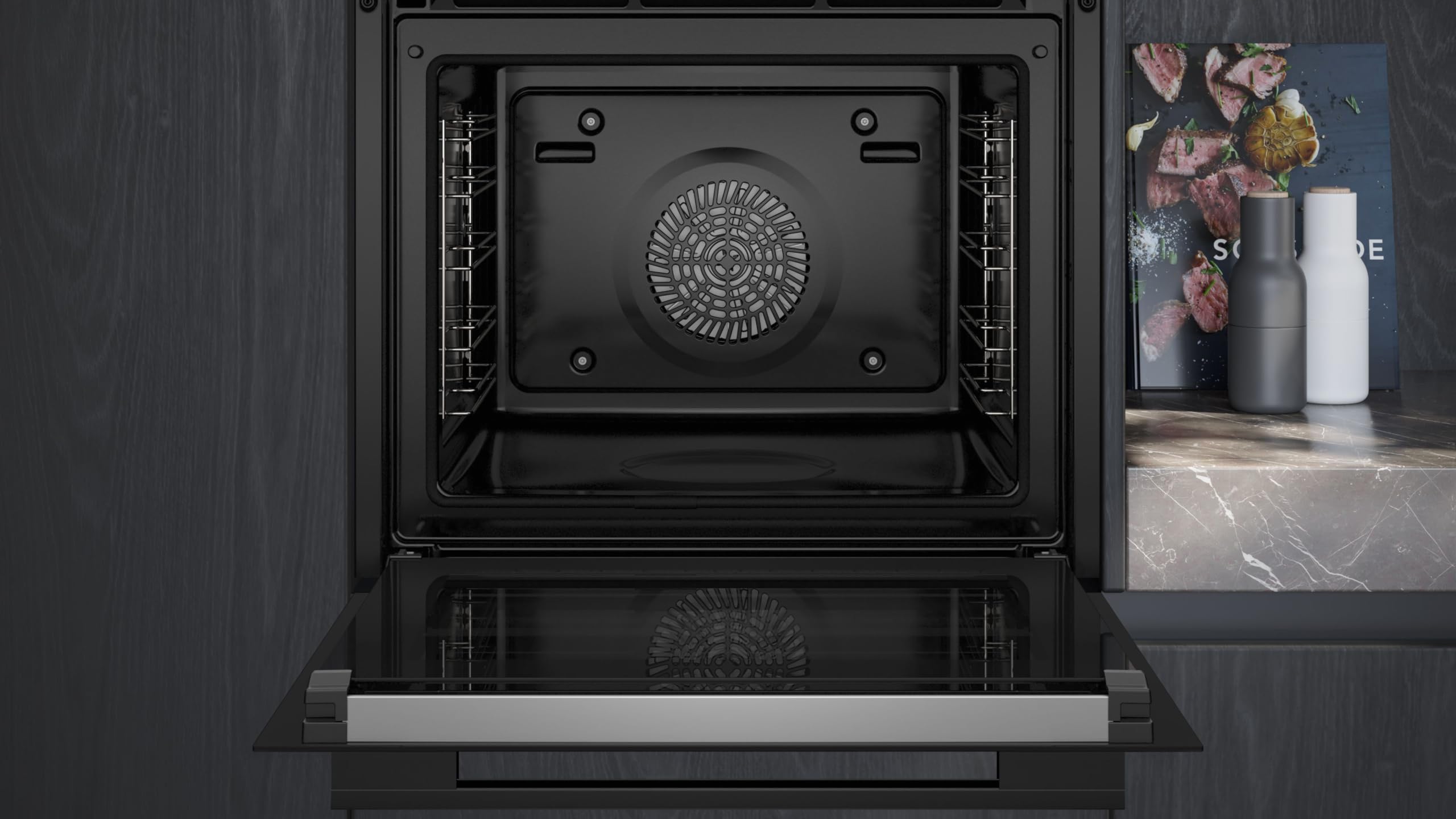 Siemens iQ700 HR776G1B1 Einbau-Backofen mit Dampffunktion 60x60 cm Schwarz activeClean Pyrolyse humidClean Hydrolyse Air Fry Touchscreen