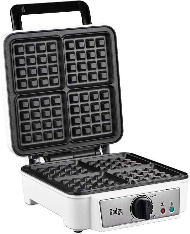 Gadgy Dupla Gofrisütő 1200W Fehér - 4 Gofri Készítésére Alkalmas Kompakt Gép