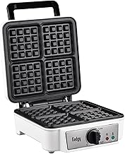 Gadgy Professional Waffle Maker 1200W – 4 Brussels Waffle Maker with Non-Stick Coating – White Waffle Maker with LED Indicator – Easy to Use and Clean
