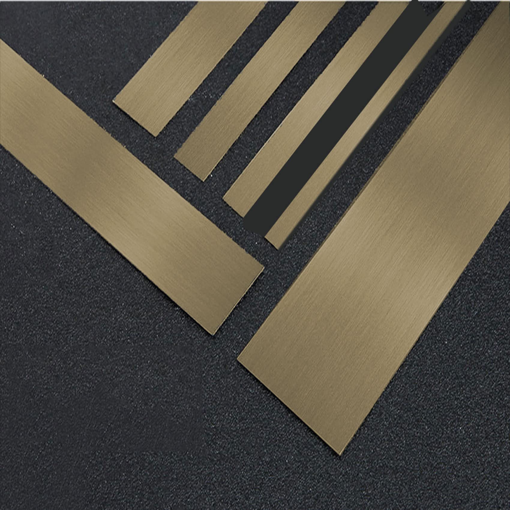 Egqlq Brushed Gold 10Ft Flexible Metallic Decor Trim Self Adhesive Wall Molding Trim Wardrobe Vibrant Mirror Like Wall Ceiling Floor Cabinet Tile Edge Moulding, Deco(Size:width 4.5Cm/1.77Inch,Color:brushed Gold)