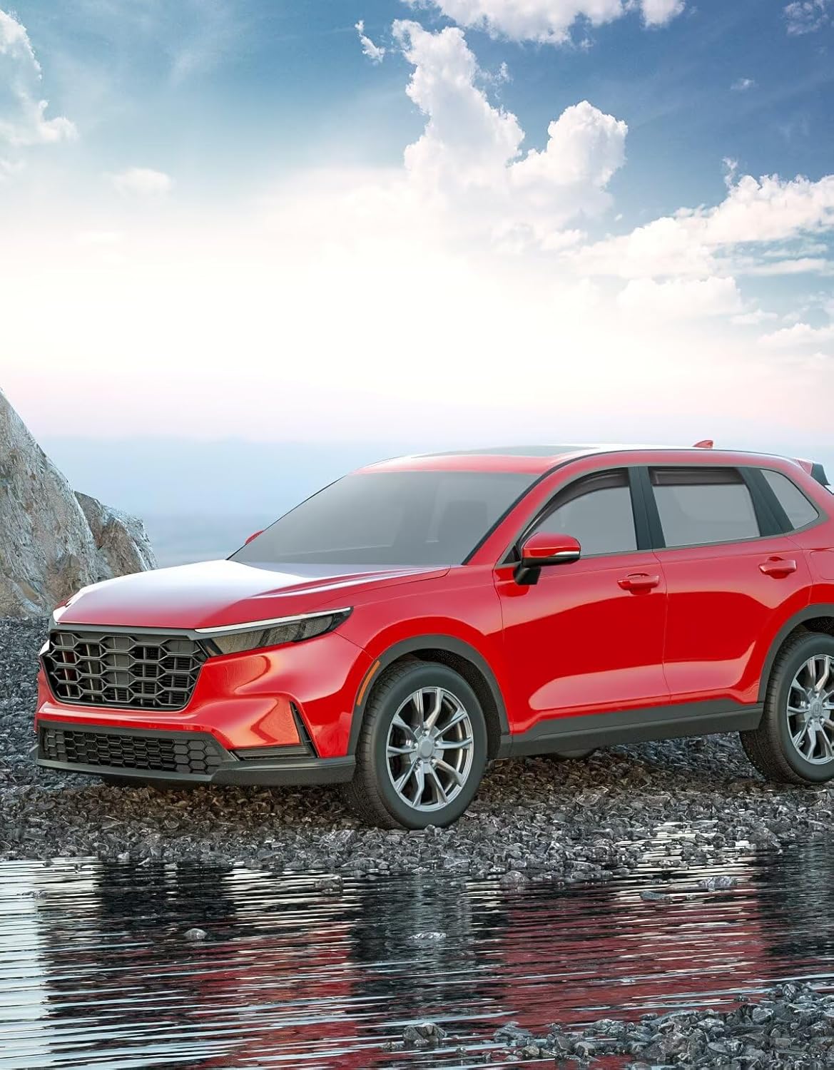 in-Channel Window Rain Guards Fit for Honda CR-V CRV 2023 2024 2025 2026 Extra Durable Window Visors Window Deflectors Vent Visors Vent Shades Car Accessories-4 pcs 2-Q03