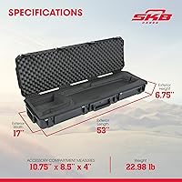 Vista 3 de SKB iSeries Roland AX Edge Keytar - Carcasa rígida de polipropileno impermeable con interior de espuma, cierres TSA y ruedas para protección de viaje