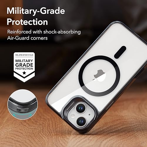 Miniatura 6 de ESR - Funda para iPhone 1314 compatible con MagSafe, soporte de anillo de cámara integrado, protección de grado militar, funda magnética para iPhone
