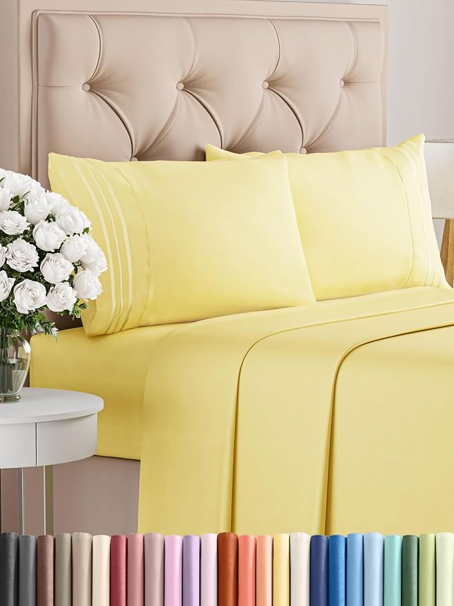 Queen Size 4 Piece Sheet Set - Comfy Breathable & Cooling Sheets - Hotel Luxury Bed Sheets for Women & Men - Deep Pockets, Easy-Fit, Soft and Wrinkle Free Sheets - Sage Green Oeko-Tex Bed Sheet Set