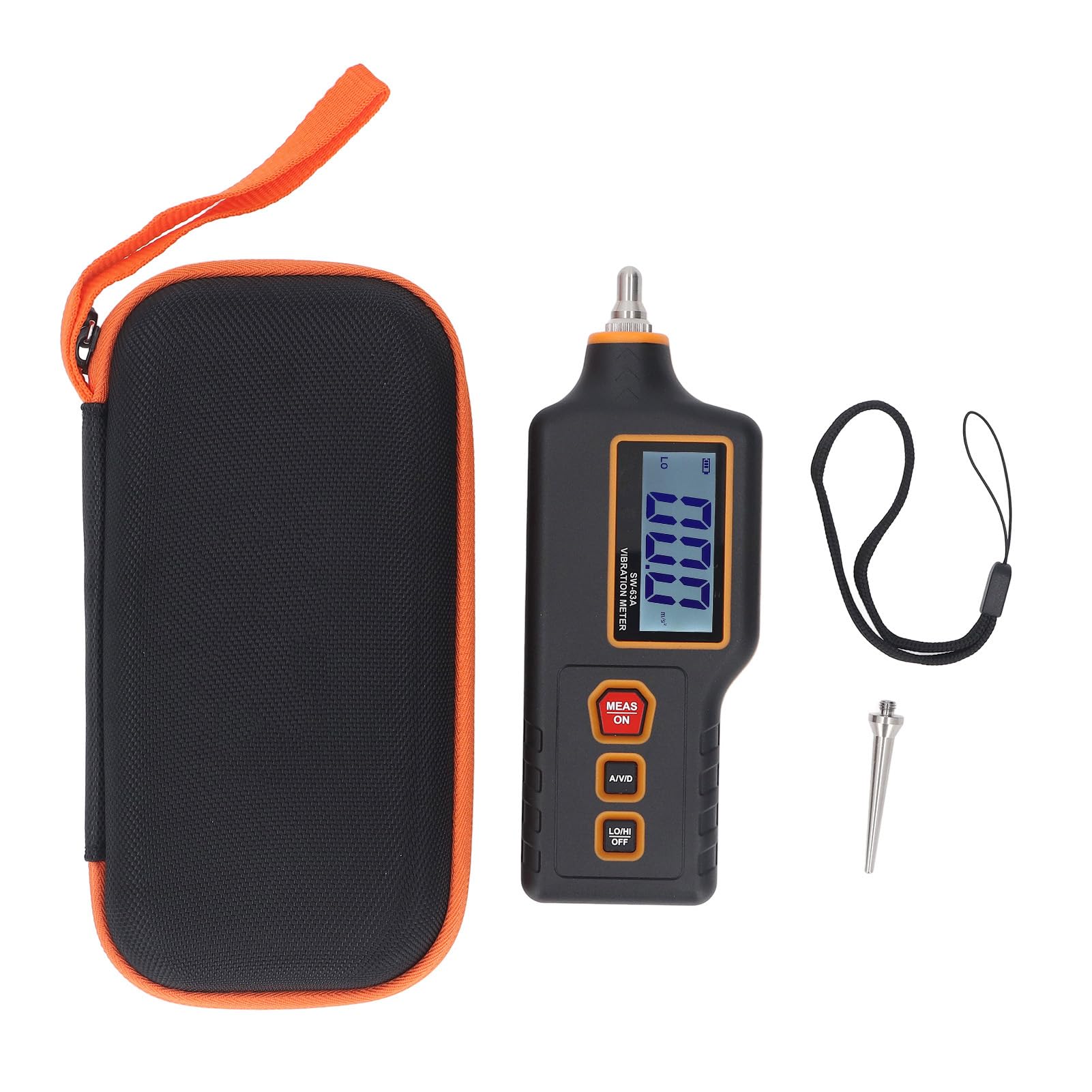 Digitales Vibrationsmessgerät, Handvibrometer mit Sonde Zur Beschleunigungs-Weg-Messung, Industrieausrüstung, Vibrationsanalysator für Maschinenwartung und