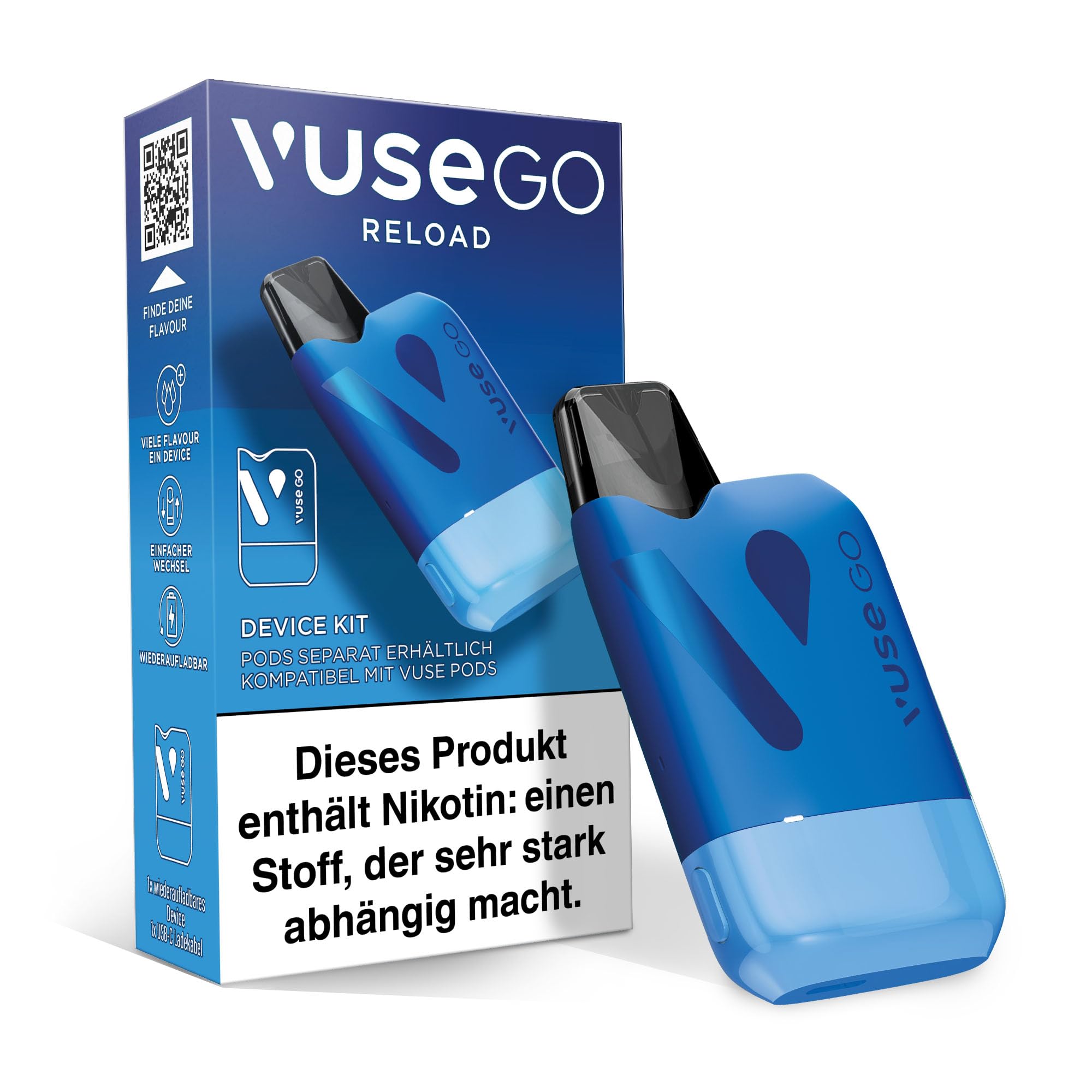 VUSE Go Reload Starter Set blau – Zugautomatik, kompakt
