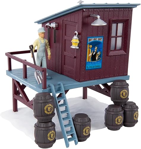 Lionel The Polar Express, accesorios de tren modelo eléctrico de calibre O, cobertizo de barril (no iluminado, barriles de plástico, GL)