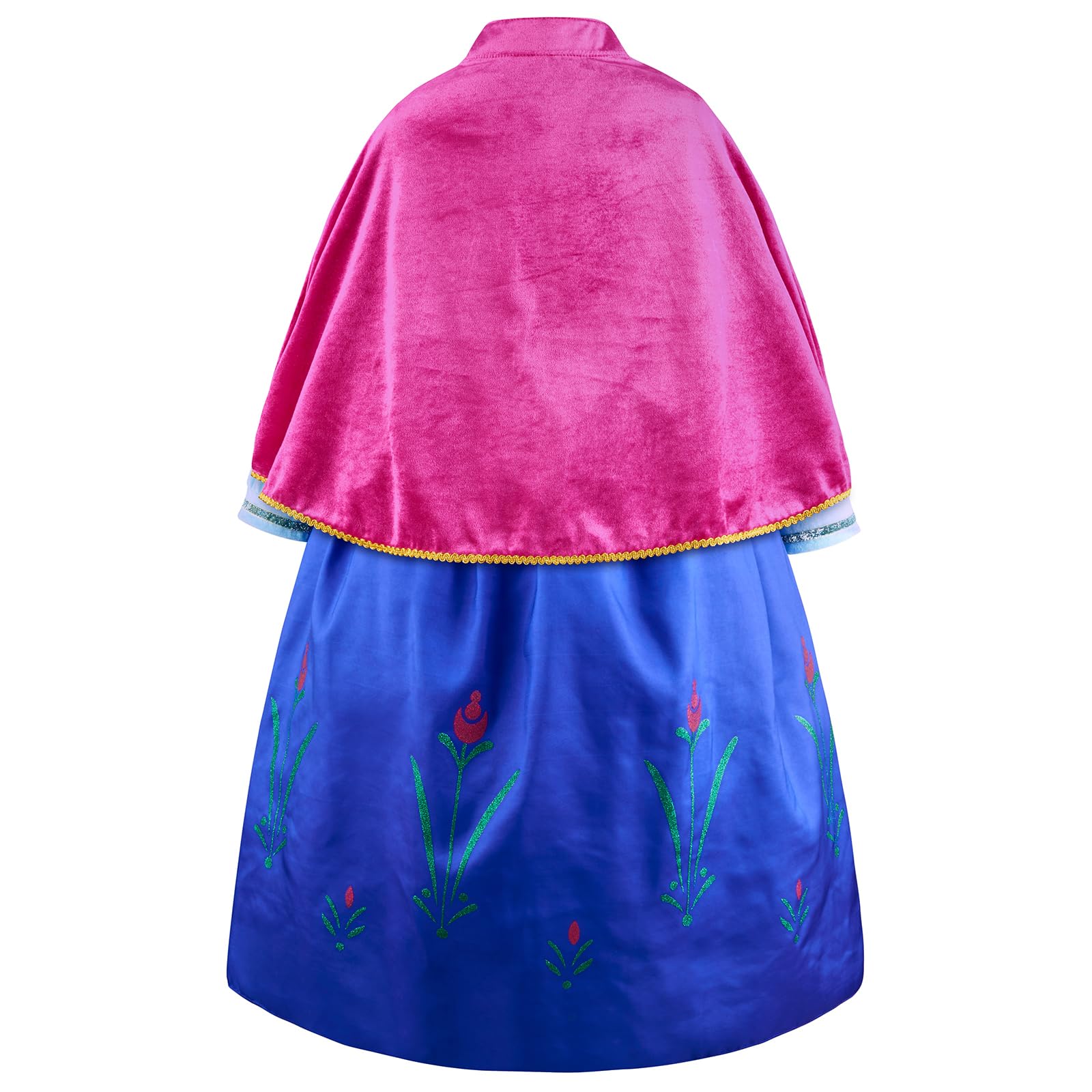 ELSA & ANNA Abito da principessa per bambina - Costume da bambina congelata - Abito da principessa per bambina per feste, compleanni, travestimenti e Halloween - Abito 308