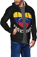 Vista 7 de Venezuela Vintage Flag Men Zipper Hooded Pocket Kanga Pockets Cardigan Long Sleeves Pullover Hoodies