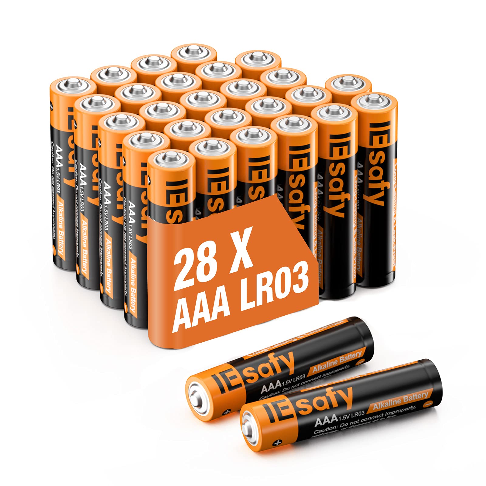 BABAKA AAA Batteries Triple A Battery High-Performance 1.5 Volt AAA Alkaline Batteries for Household and Business, Long Lasting 10-Year Shelf Life-28 Count