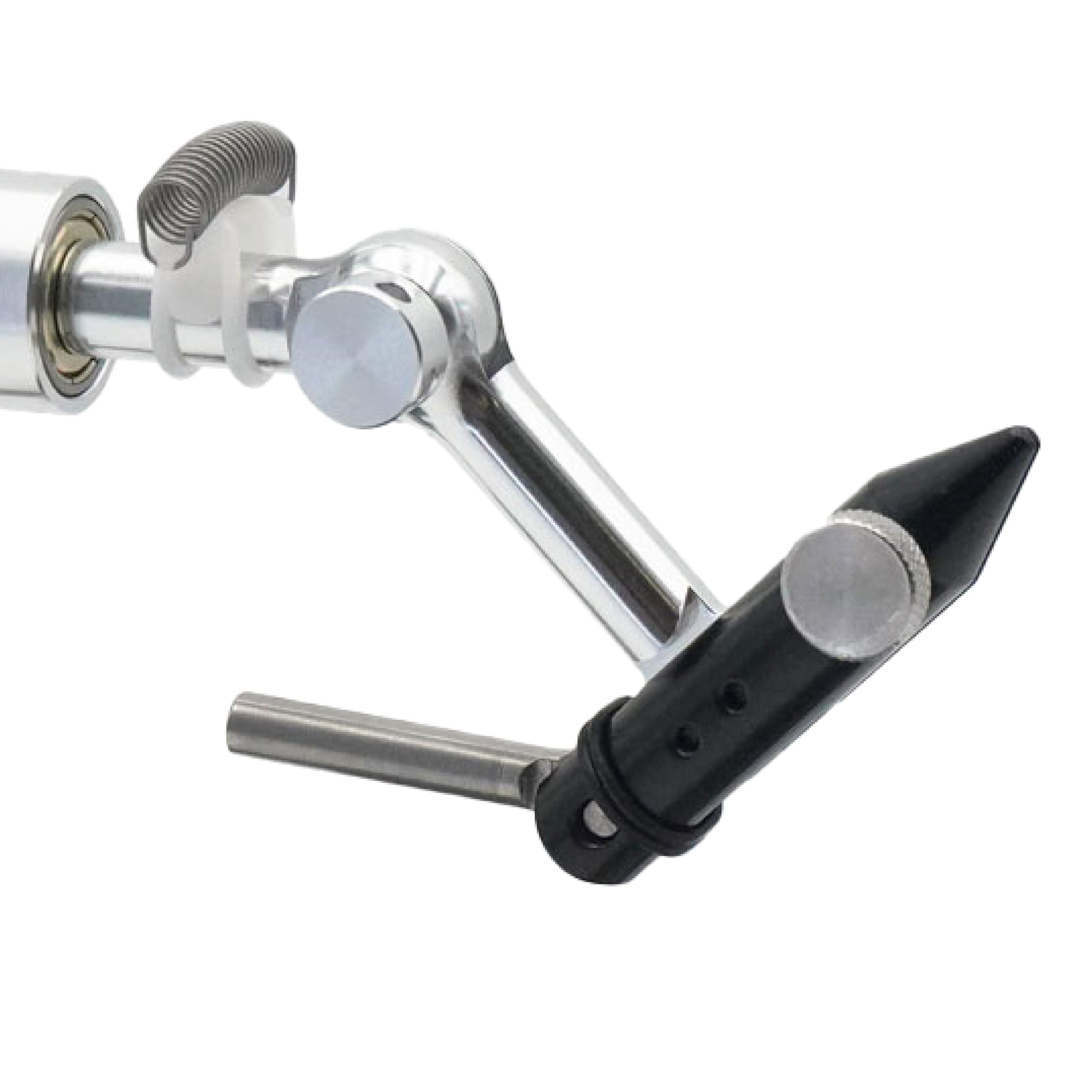 Nirvana V2 - Tornillo de banco giratorio con base de viaje (plateado) - Ahora con mandíbulas, articulaciones y más funcionalidad mejoradas