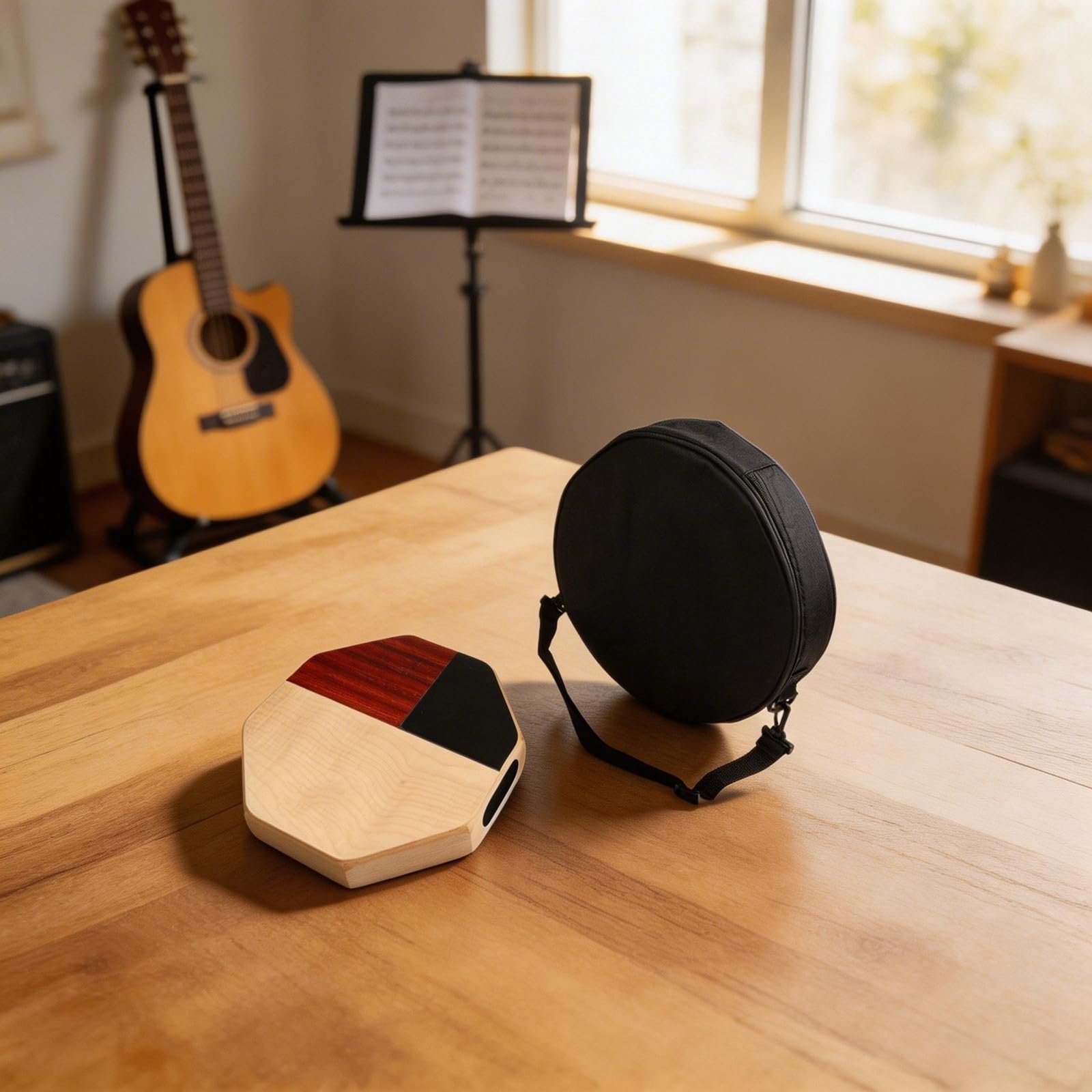 Portatile Cajon Box Drum Strumento a Percussione Compatto con Rullante Bongo Suoni Legno di Betulla Kit Da Viaggio 280mm