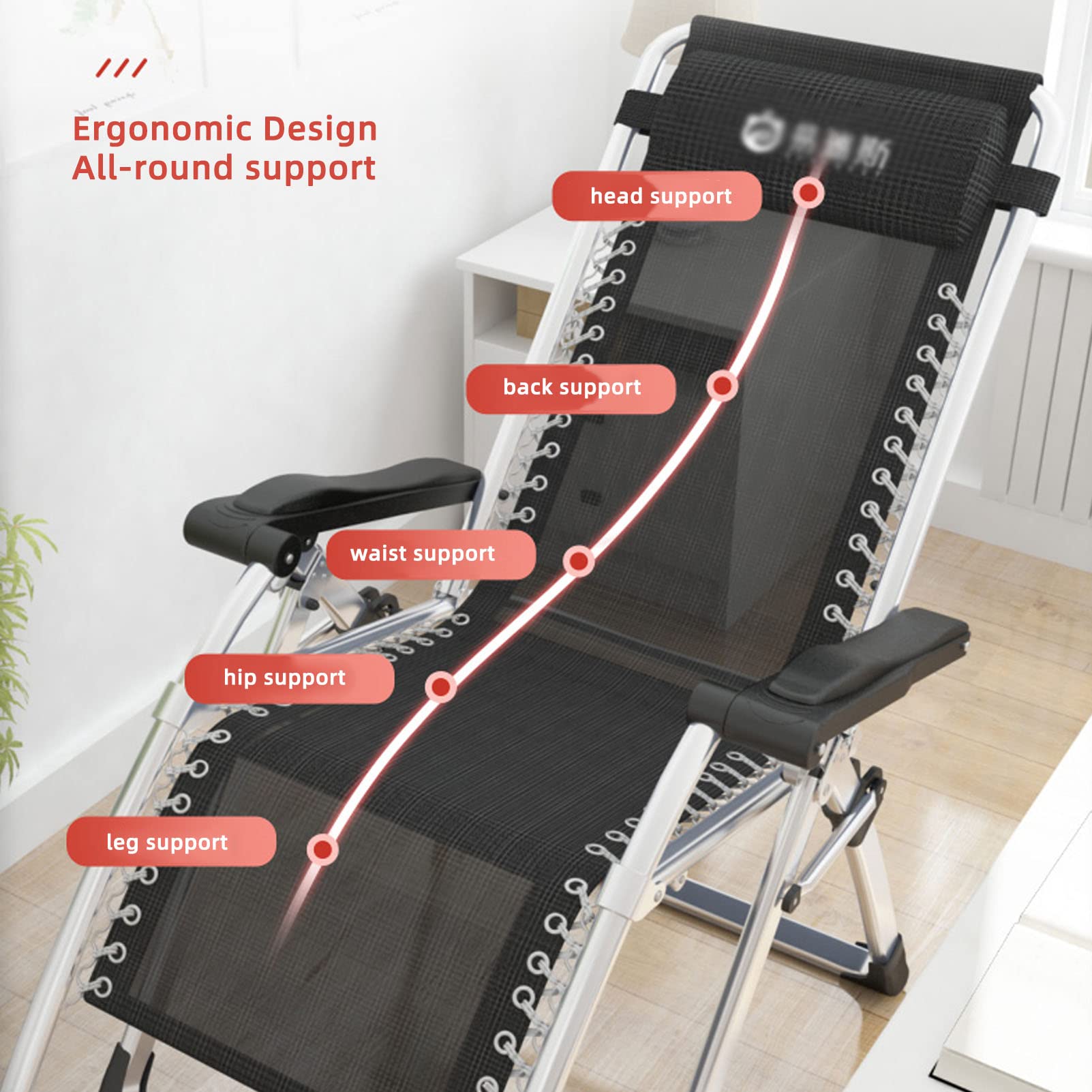 Sedia Zero Gravity Extra Larga Per Esterno - Reclinabile Con Portabicchieri E Cuscino, Portata 200kg - Foto 5