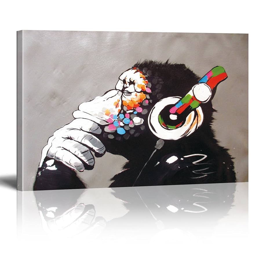 Amazon.com: Thinking Monkey Headphones Dj Monkey by Banksy
