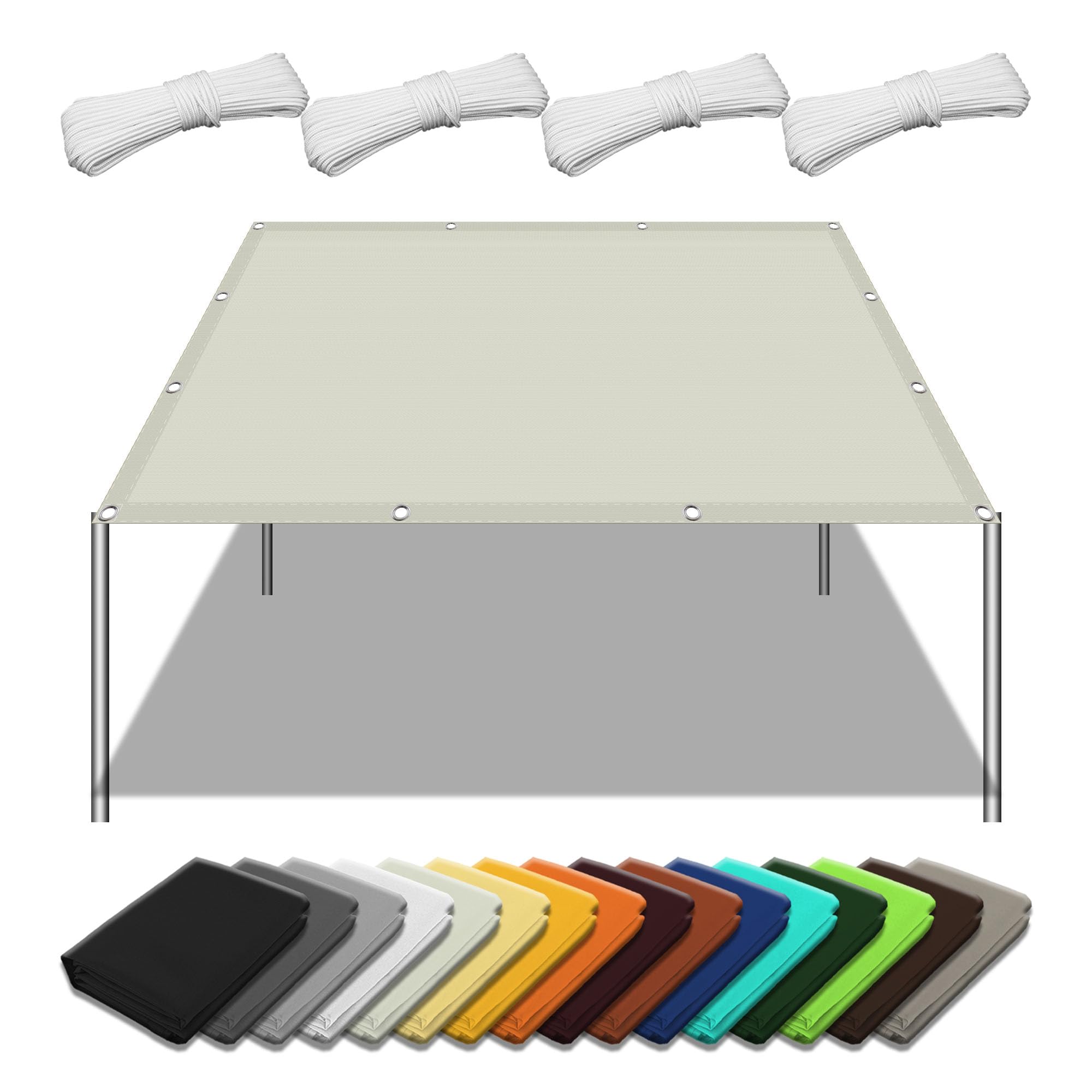 Voile d'ombrage rectangulaire pour habiller la terrasse du patio ou un jardin moderne