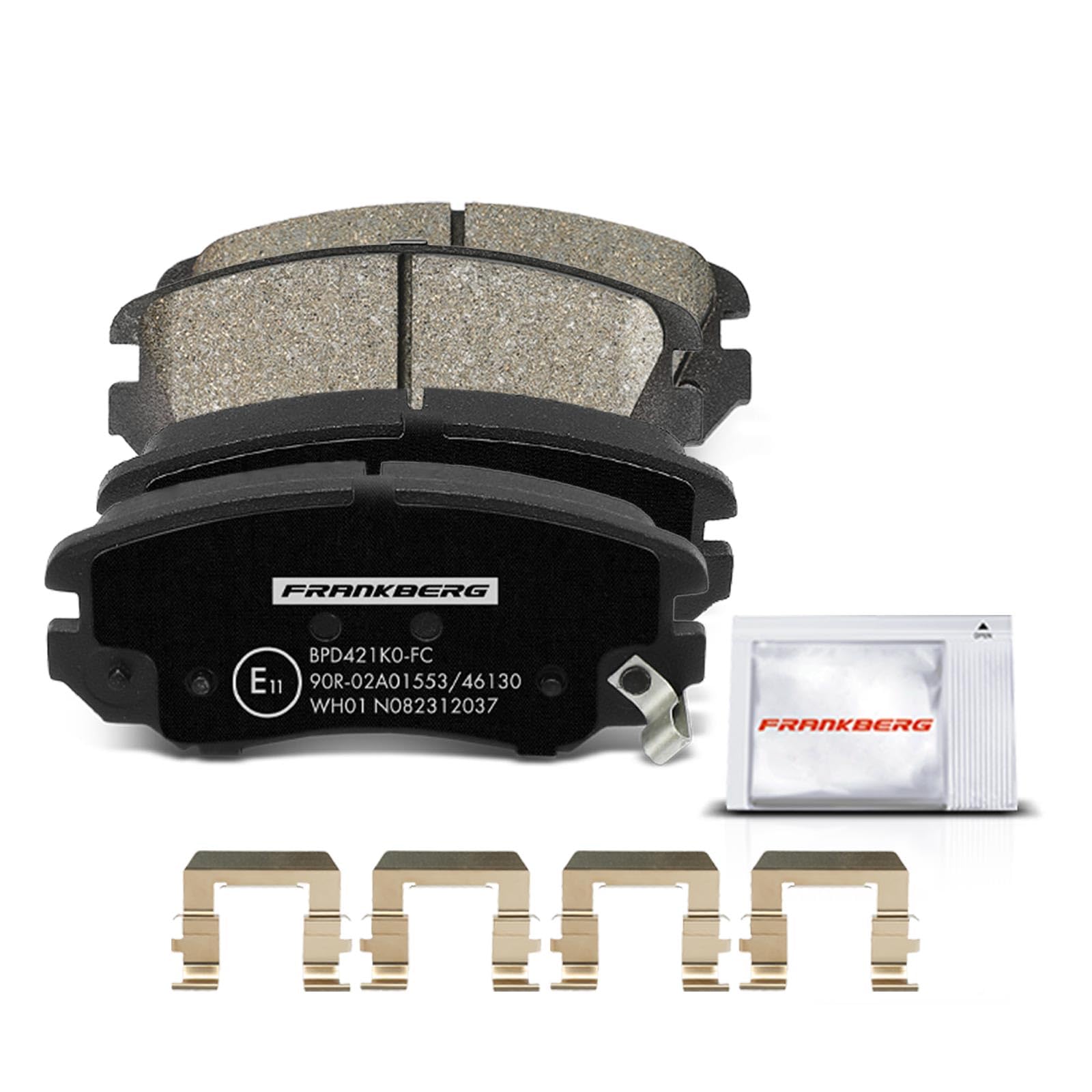 Frankberg 2 discos de freno 4 pastillas de freno | Compatible con: Insignia A G09, Malibu V300, Insignia A Saloon G09, 9-5 YS3G, Insignia A Sports Tourer G09