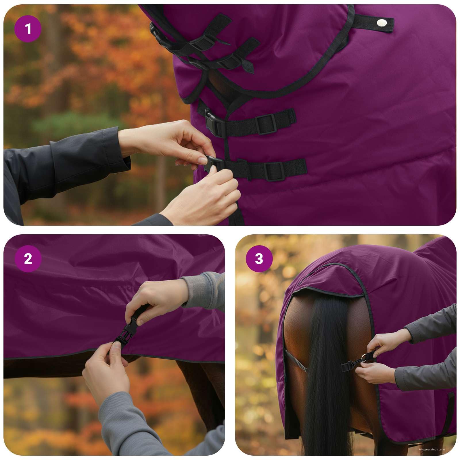 vidaXL Manta para Caballo Verde Oscuro y Negro 145 cm Poliéster, Manta Ecuestre Moderna, Cubierta de Invierno, Impermeable, Lavable, Caliente para tu Caballo