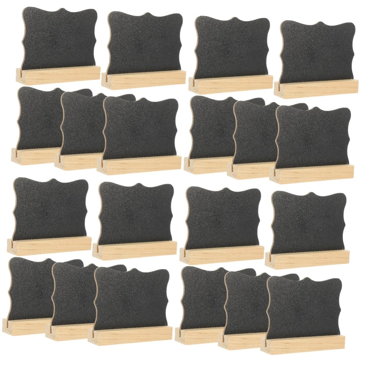 OSALADI 4 Ensembles Ornements À Tableau Noir Double Face Faire La Fête Craie Décoration Intérieure Table De Table Petits Panneaux Ardoises Planche Mini Tableau Noir En Bois 5 Pièces * 4