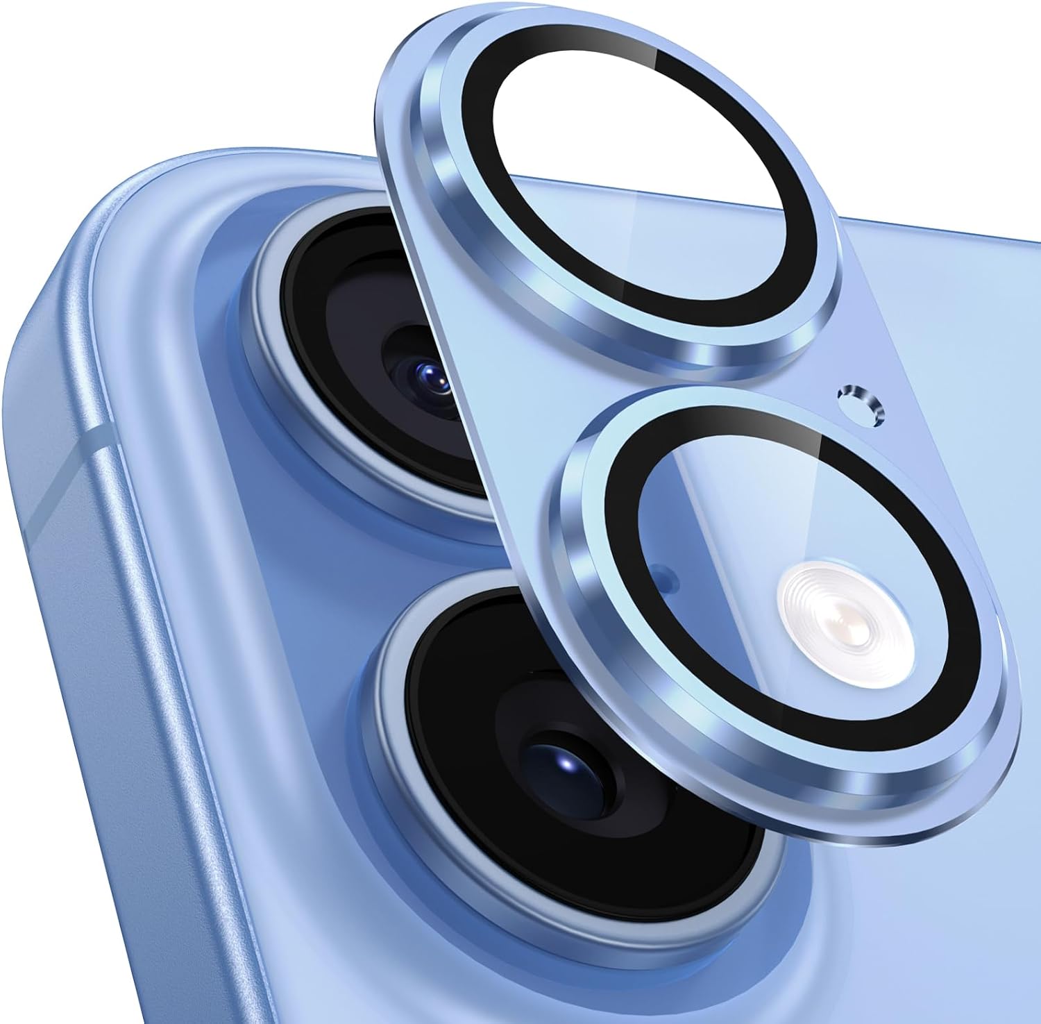 カメラフィルム iPhone 17用 カメラカバー 全面保護 9H強化ガラス アルミ合金 アイフォン17 カメラ保護 耐衝撃 超高透過率 いphone17レンズカバー 一体型 プロテクター ミストブルー