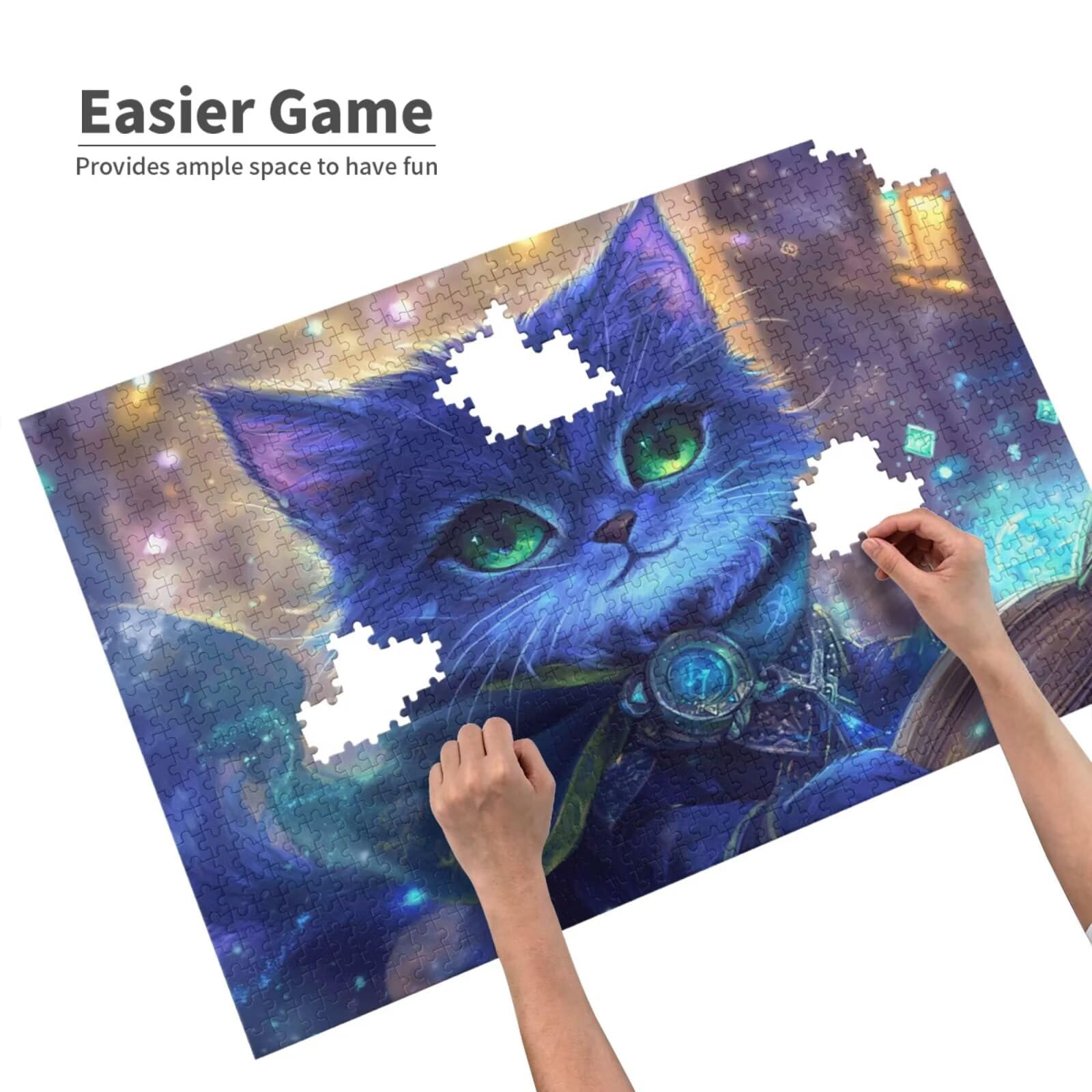 Puzzle kot, 6000 elementów, puzzle ze zwierzętami, dla dorosłych, z pudełkiem na prezent, duże drewniane puzzle dla dorosłych, gra zręcznościowa dla całej rodziny, prezenty dla kobiet, 105 x 180 cm