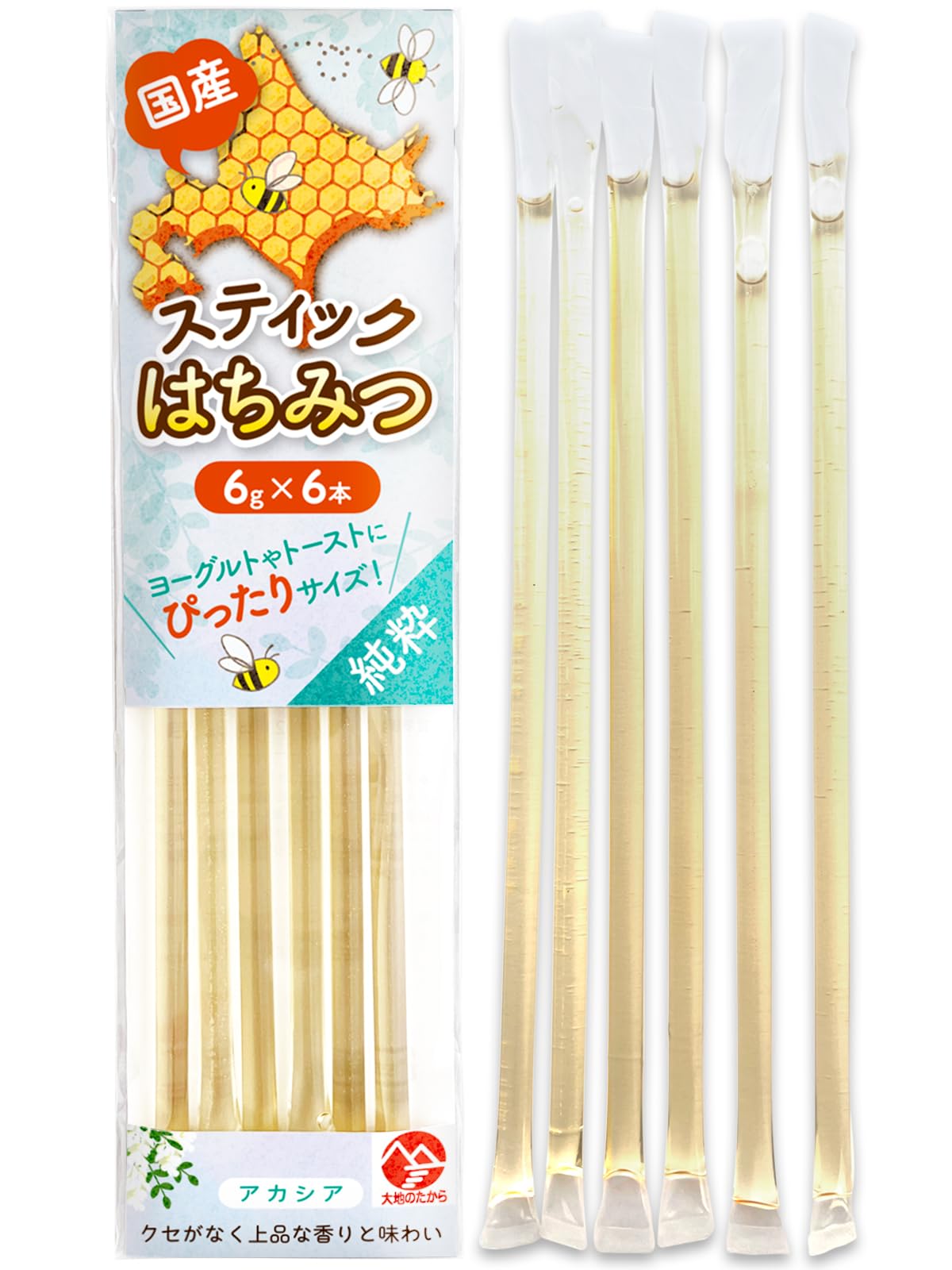 Amazon | 【大地のたから】北海道産 生はちみつ ハチミツスティック