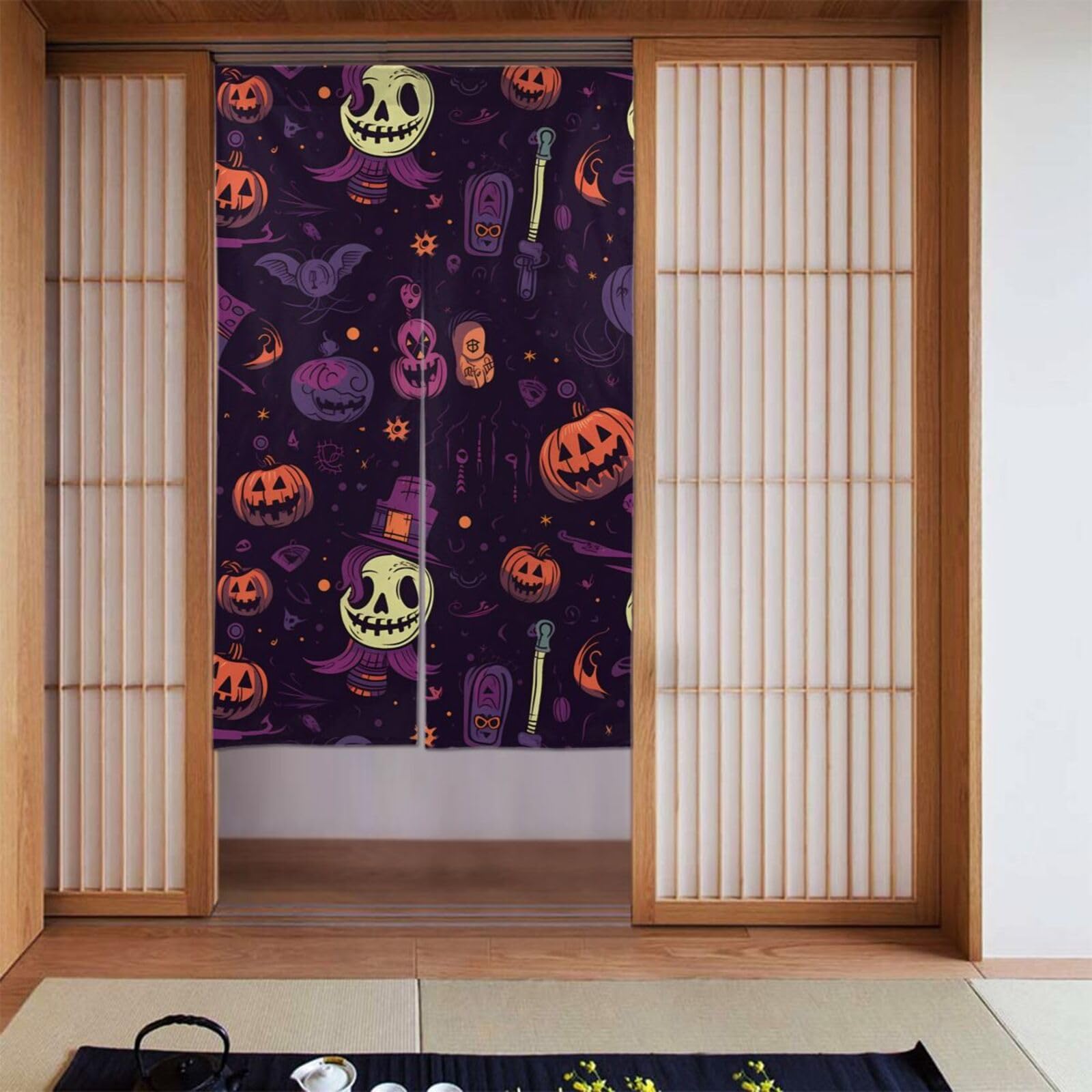 Rideaux occultants Halloween pour chambre à coucher au style gothique et mystique unique