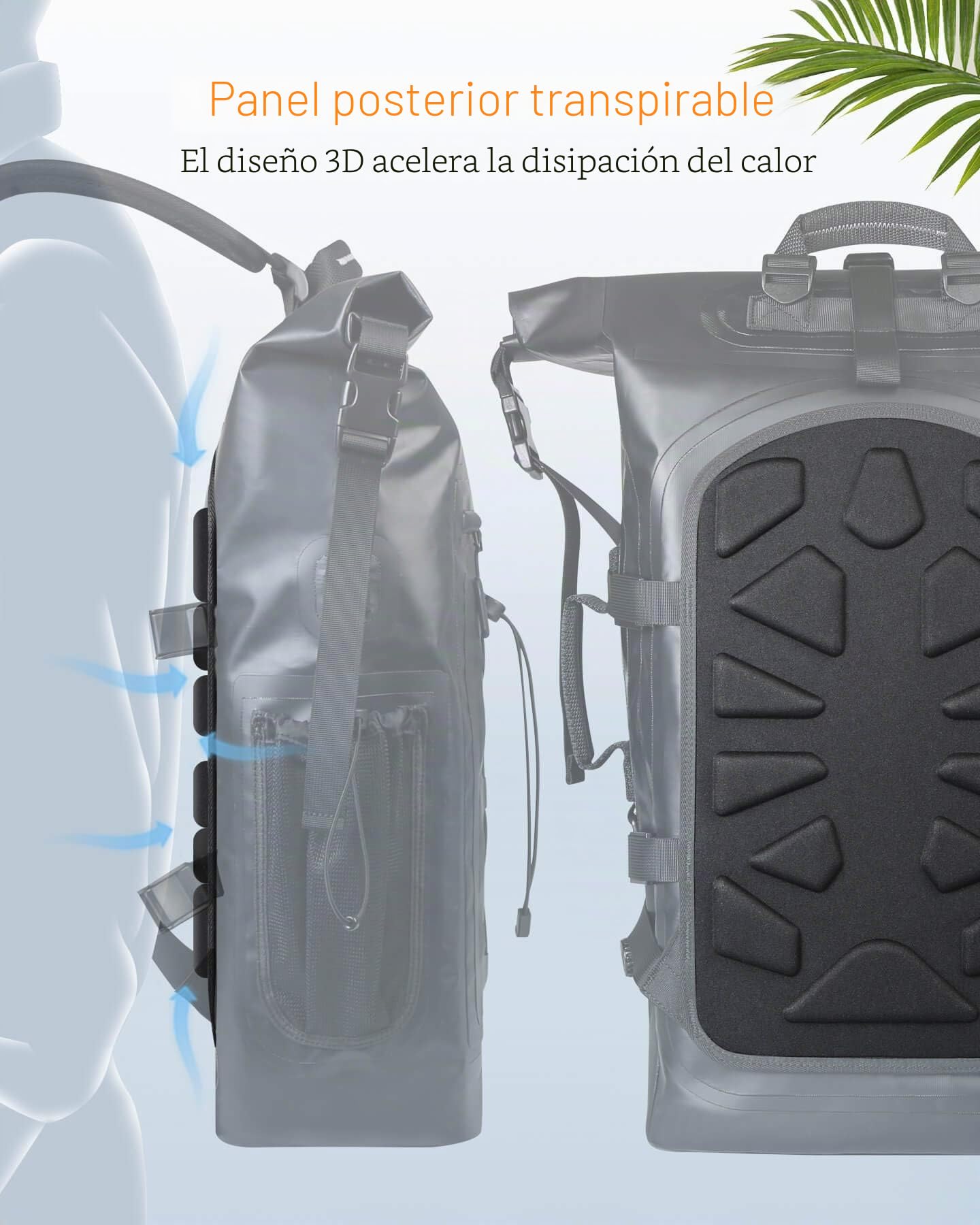 Inateck Mochila de Ciclismo de Gran Capacidad Organizador Multifuncional Impermeable para Bicicletas con Correa para el Hombro Desmontable para IR en Bicicleta, de excursión y al Aire Libre