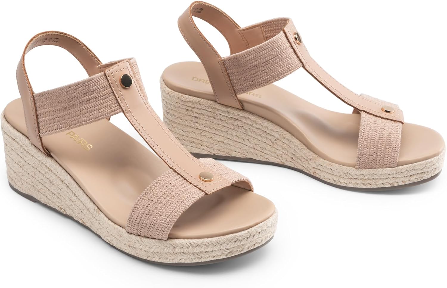 DREAM PAIRS Women's Wedge Sandals Open Toe Espadrilles Sandals Comfortable Dress Casual T-strap Platform Wedges with Arch Support for Walking Beach Summer Shoes - Image 8