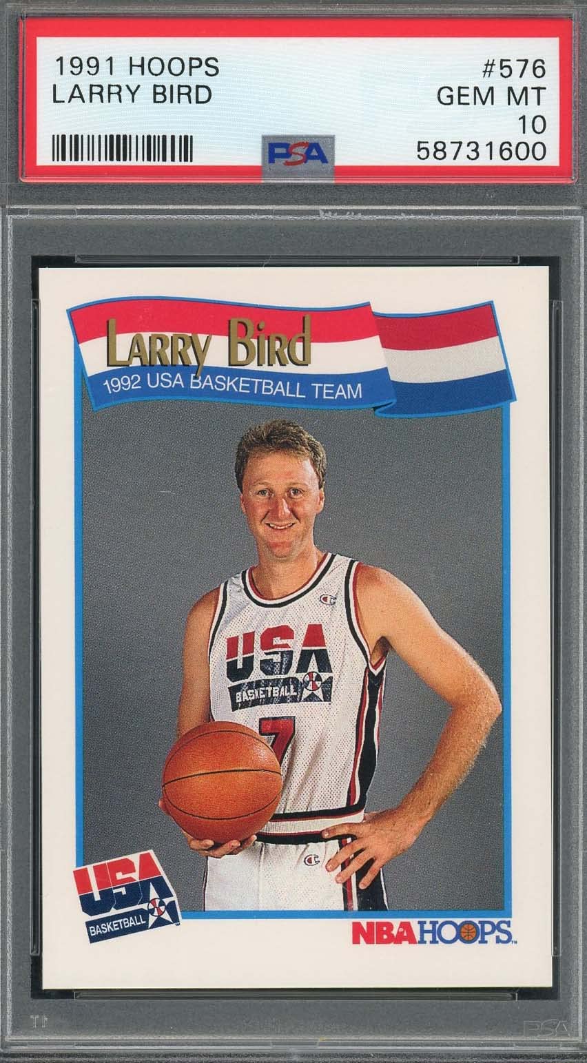 Amazon.com: Larry Bird 1991 Hoops #576 NBA Basketball Card | PSA