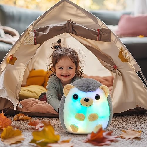 Vista 15 de BSTAOFY Peluche de pingüino iluminado que brilla alegre, adorable juguete de peluche LED flexible, regalo de luz nocturna para niños en cumpleaños