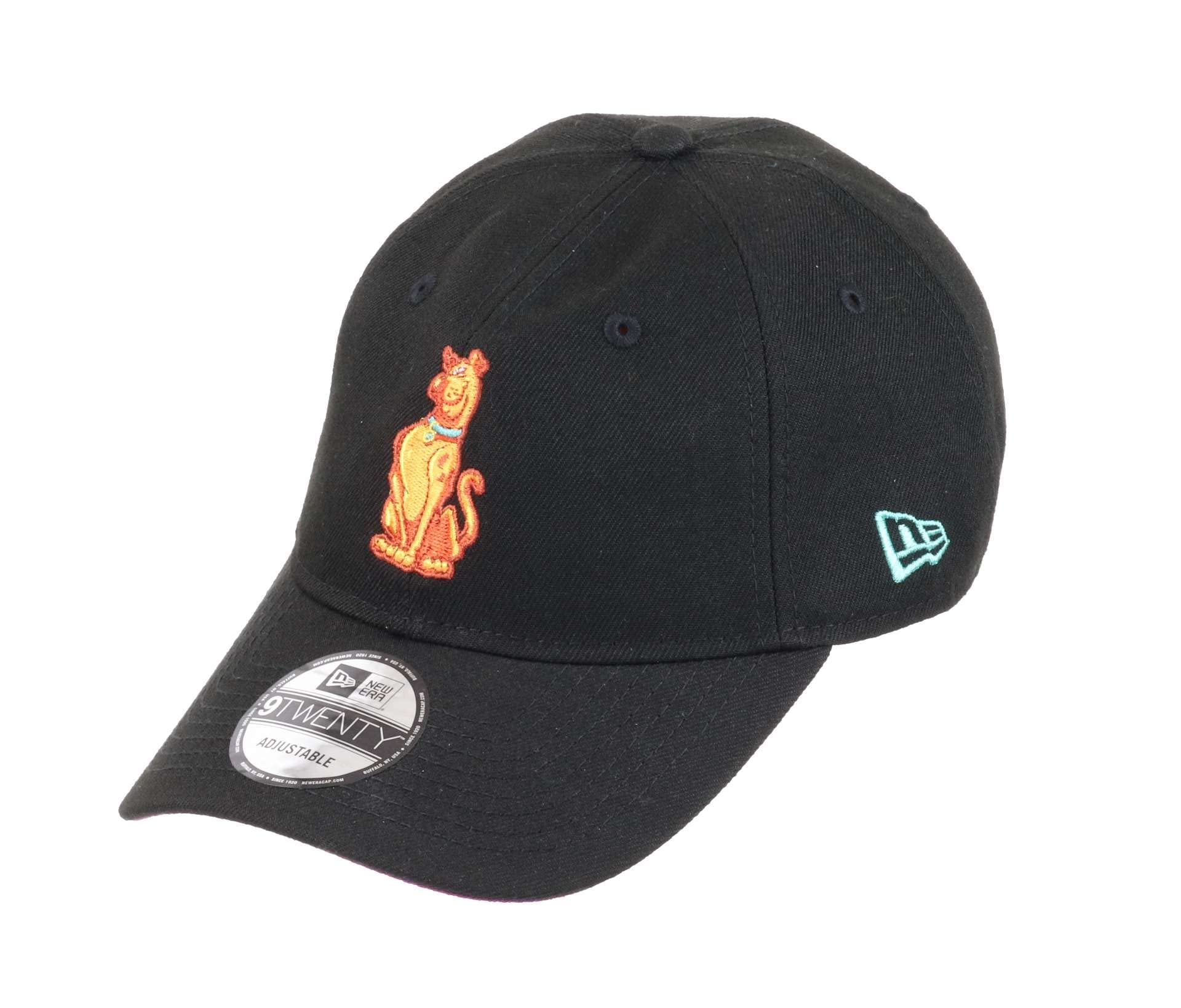New Era Men's 9Twenty- Scooby-Black#26766 Scooby-Doo Scooby Tag Black 9Twenty Unstructured Strapback Cap - One-Size