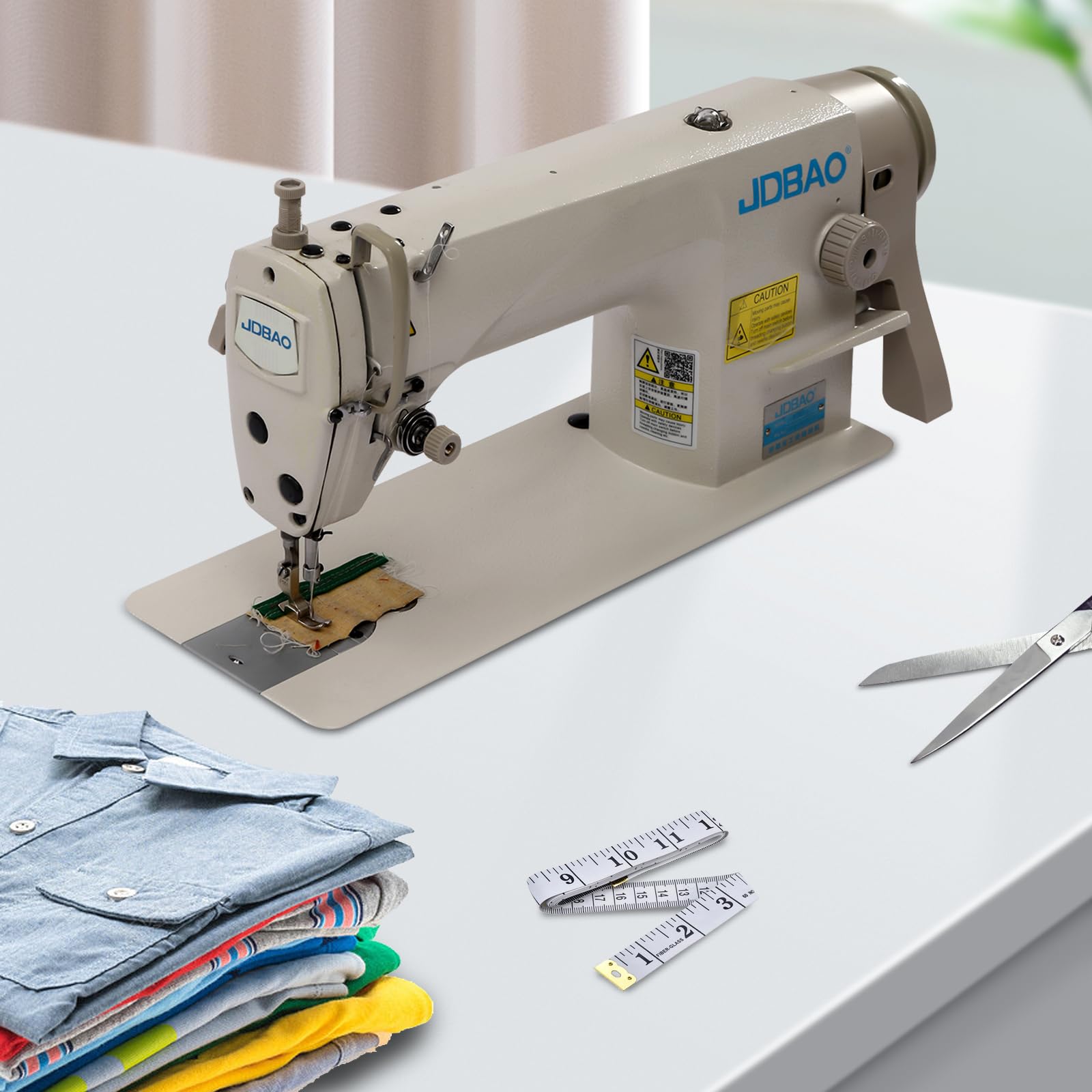 6500RPM Industrial Sewing Machine, Heavy Duty Commercial Grade Leather Upholstery Sewing Machine Pure Copper for Industrial Upholstery Sewing Beginners & Alteration Stores