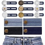 PACKUNGSINHALT - Sie erhalten 13 Knopfverlängerungen, 3 verschiedene Stile, die Sie nach Ihren tatsächlichen Bedürfnissen auswählen und anpassen können