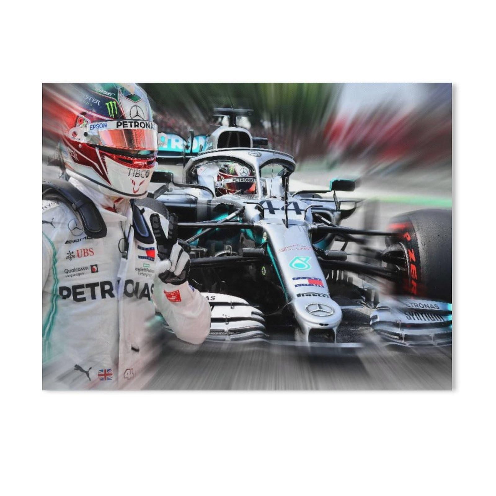 Gsbrsnts A5 5D Diamond Painting Set For Adults And Children，Champion Lewis Hamilton，Diy Diamond Crystal Rhinestone Embroidery Painting(50 X 60 Cm/19.68 X 23.62 Inches)-Ab45