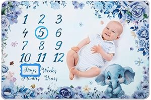 Elephant Milestone Blanket for Baby Girl: Capturing Precious Baby Growth