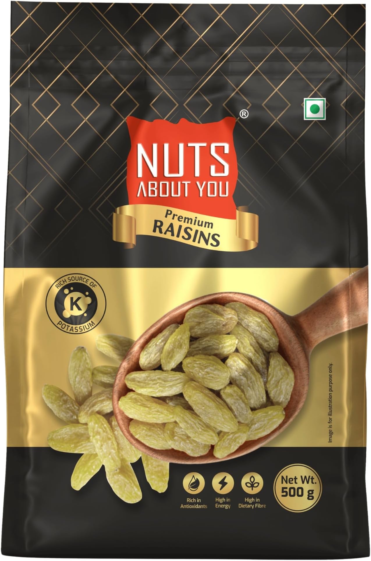 RAISIN 500 g | New Crop 2025 | Extra Long | Premium | 100% Natural | Kishmish | Saugi