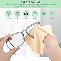 Vista 4 de 18 paquetes de paños de limpieza de microfibra (7" x 6") multicolor para lentes de anteojos, lentes de cámara, teléfonos celulares, portátiles