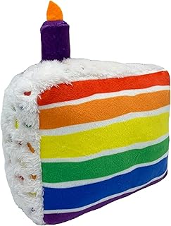 H&K for Dogs Power Plush | Funfetti Cake (Small) | Birthday Funny Dog Toy | Dog Toy with Squeaker | Dog Gift | Fun, Durable, and Safe | Squeaky Dog Toy