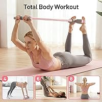 Vista 5 de Bandas de resistencia de pedal con asas, banda elástica de resistencia de yoga multifunción, bandas de resistencia de pedal de pie de goma natural