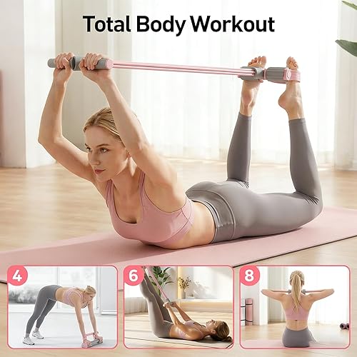 Miniatura 5 de Bandas de resistencia de pedal con asas, banda elástica de resistencia de yoga multifunción, bandas de resistencia de pedal de pie de goma natural,